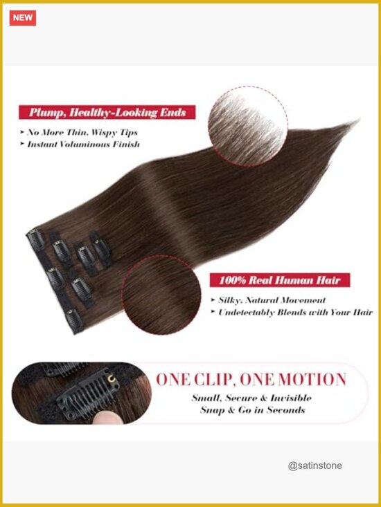 Short Clip In Hair Extensions Real Remy Human Hair 10 inch main image 6